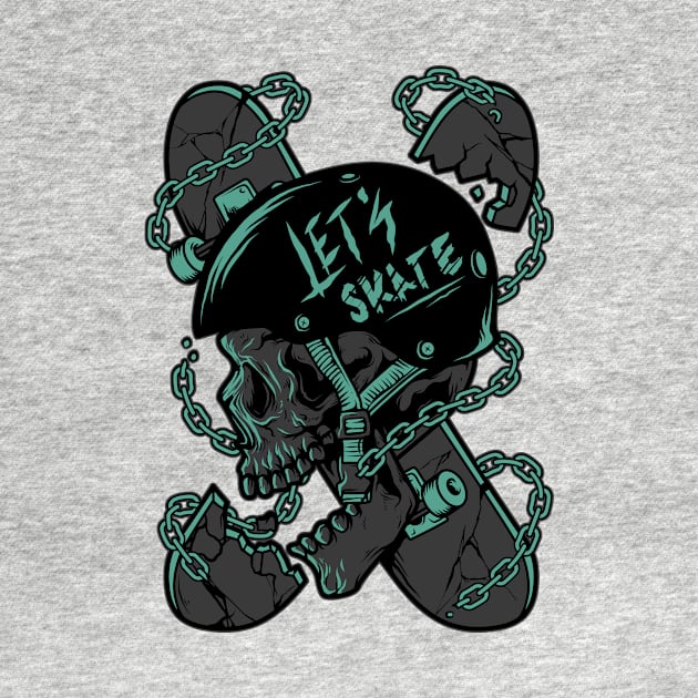 Let's Skate T-shirt by EllizClothing